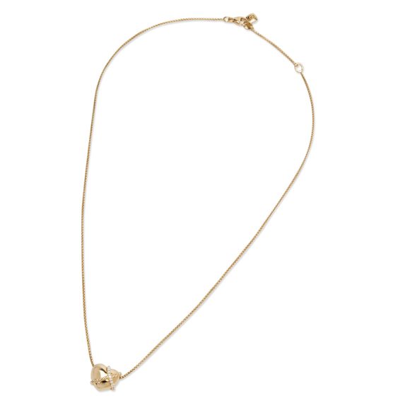 David Yurman Diamond Heart Pendant in 18K Yellow Gold (0.05 CTW) - Picture 2 of 4